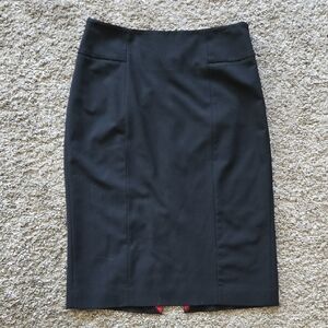 White House Black Market Gray Knee-Length Pencil Skirt